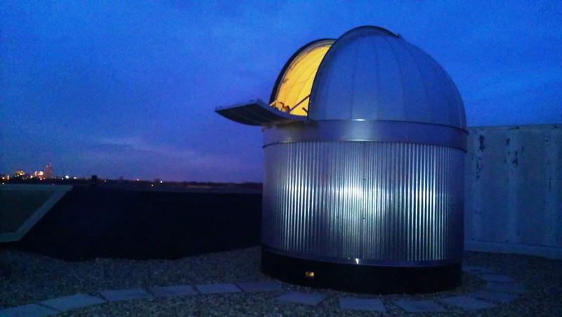 The observatory is located on the rooftop of Northside Hall.