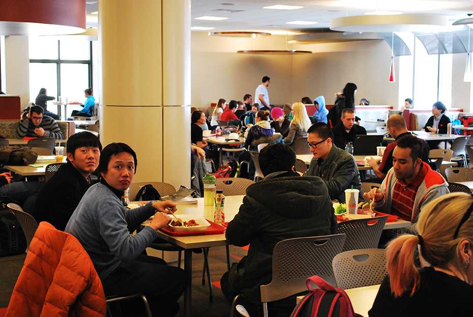 Students eating at the University Grill. Preface photo/Nick Wort