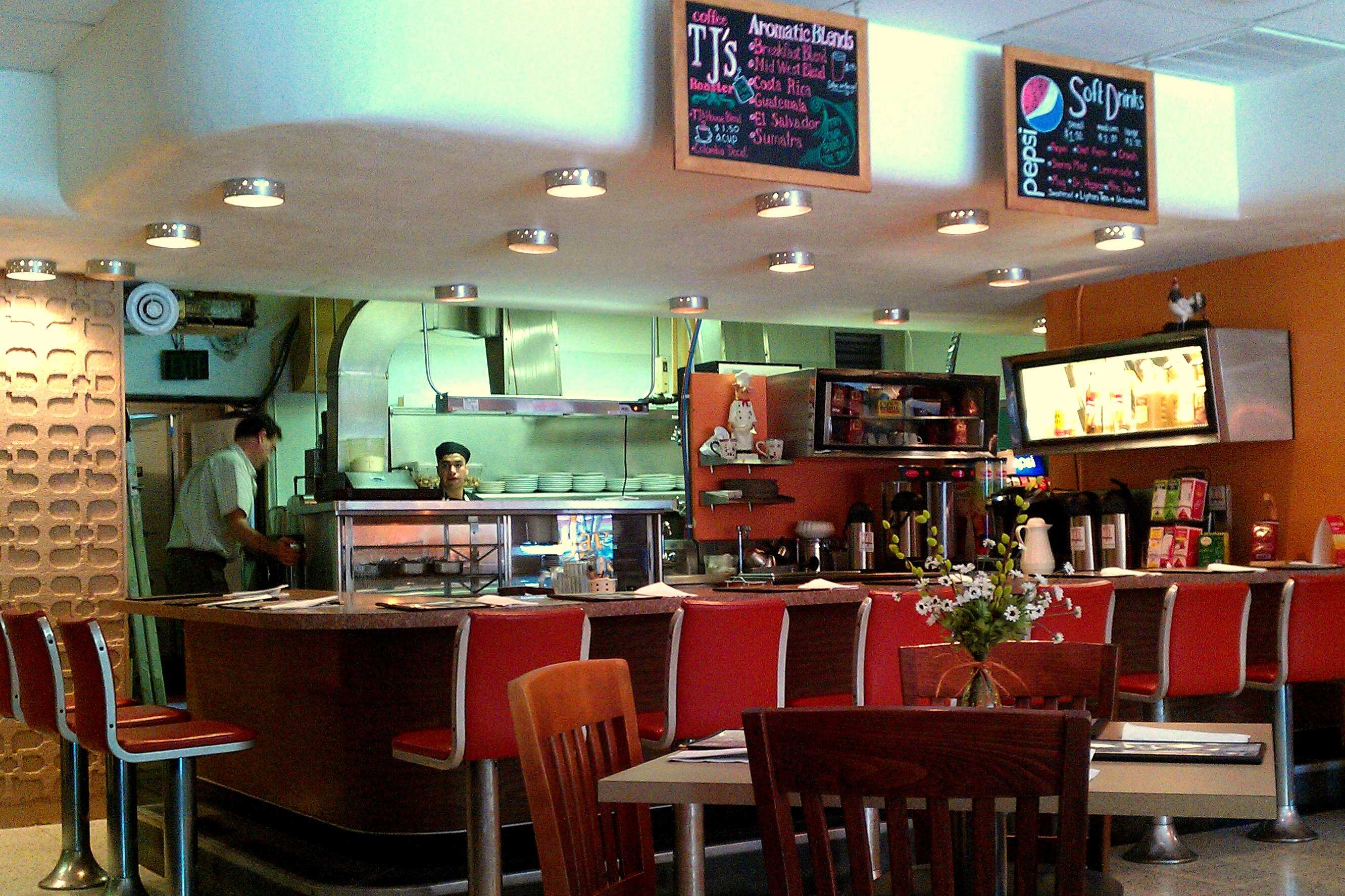 Javier’s has a retro bar where patrons can order coffee. Preface photo/MANDI STEFFEY