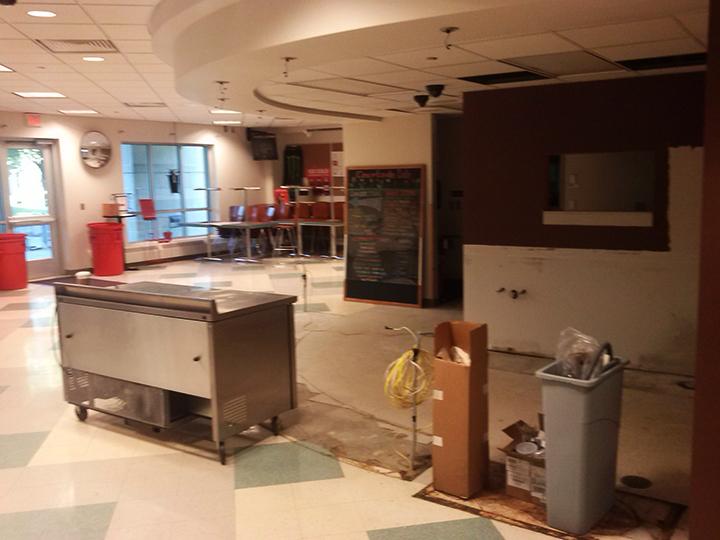 Courtside cafe in the midst of renovations. Preface photo/NICK WORT