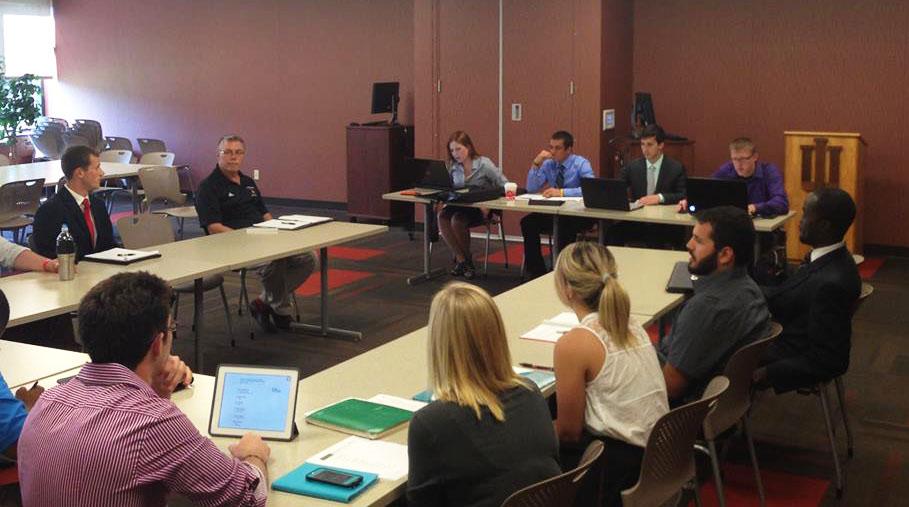 Student Government Assossiation meeting with Chancellor Allison in attendance. Photo courtesy of Jeremy Eiler