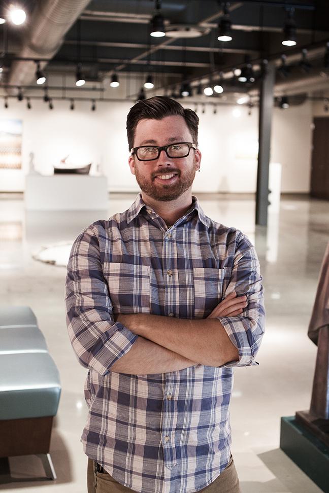 Josh Miller, the director of IU South Bend's new campus art gallery. Preface Photo/NATALIE MILLS