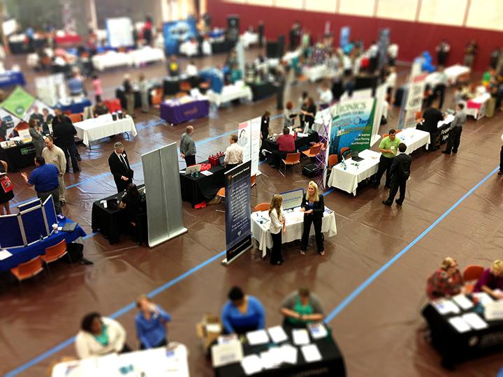 The fall Career and Internship Fair drew in more than 65 employers Preface Photos/NATALIE MILLS