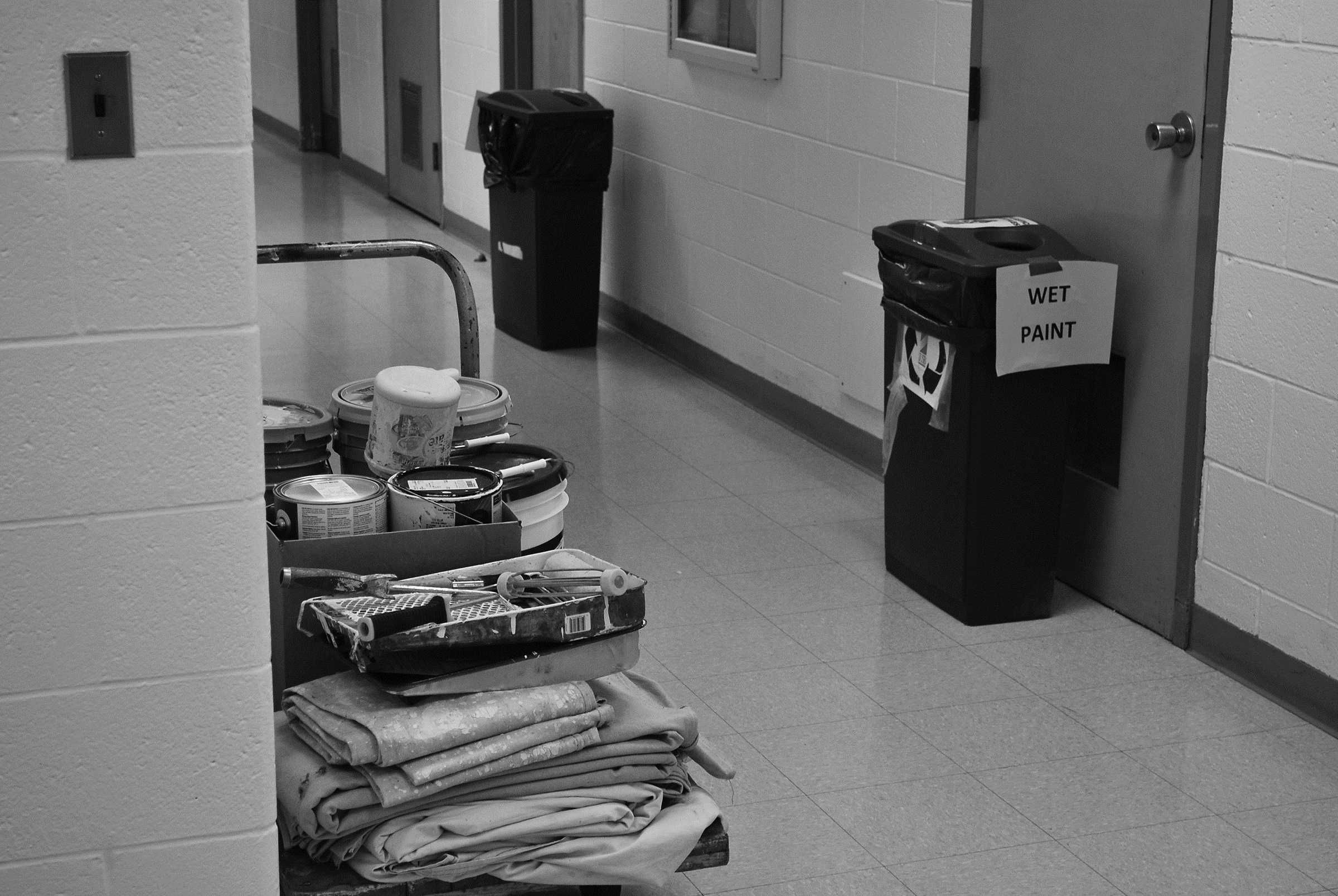 Greenlawn during the repainting. Preface photo/Nick Wort