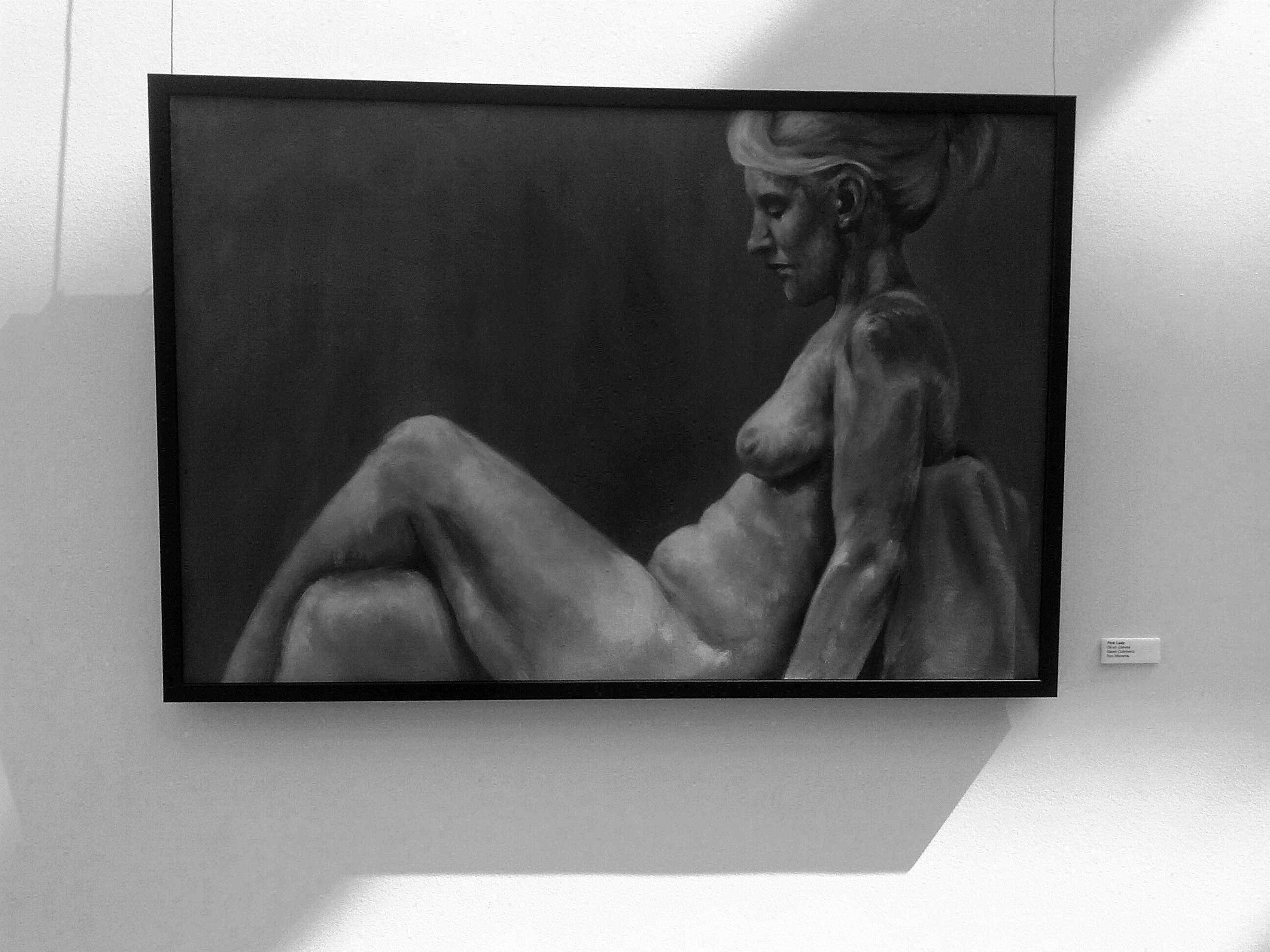 Pink Lady, oil on canvas by graduating artists Sarah Cukrowicz Preface photo/Christina Clark