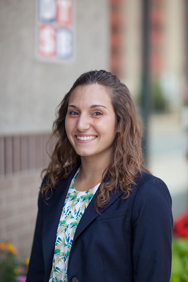 Former student Krista Keirnan now works for the city of South Bend and Downtown South Bend, Inc. (Photo courtesy of Kaity Fuja)