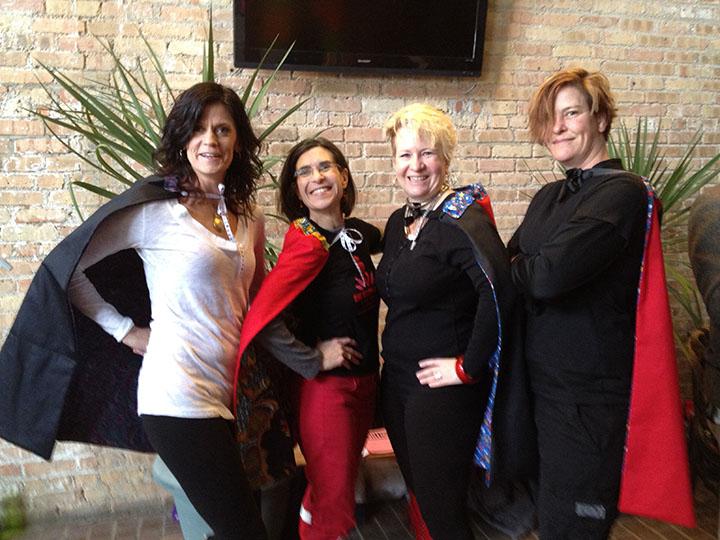 Organizers of the Feminist Federation of South Bend hosted a launch event in downtown South Bend. From left to right Karen DeCocker, April Lidinsky, Terri L. Russ, Jamie Smith (Preface photo/RYAN LOHMAN)