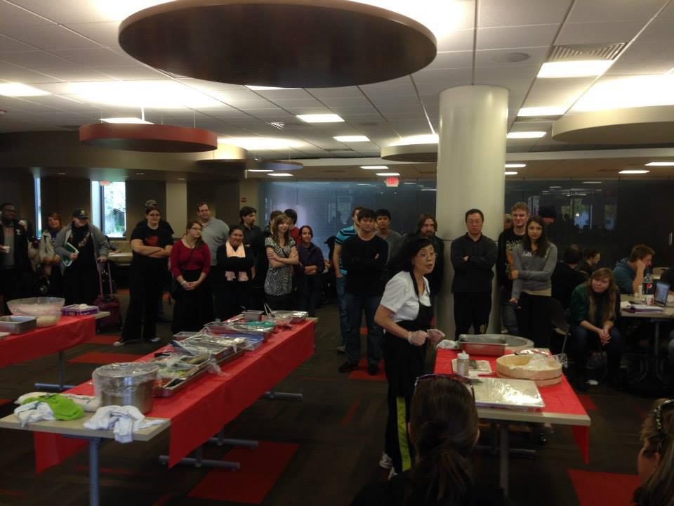The Japanese Club, one of many student clubs and organizations, hosted a sushi night in the fall of 2013. (Photo via Office of Student Life)