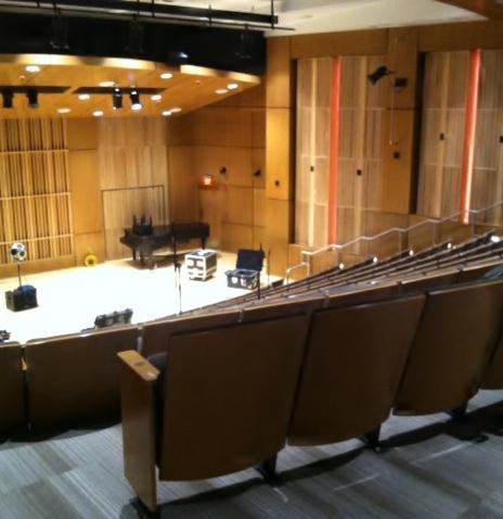 The new performance hall in Northside Hall is nearing completion. (Photo/Tricia McCann)
