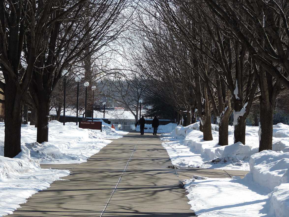 The IUSB campus on a Saturday afternoon. Professor Maria Mendez suggests that getting students to connect to campus more often will likely improve graduation rates. Preface photo/Neil King