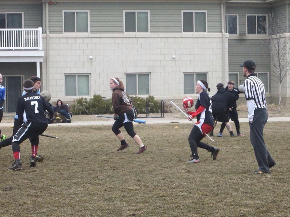 IUSB’s Quidditch team at a past practice.  (Photo courtesy of Sarah Knowlton)
