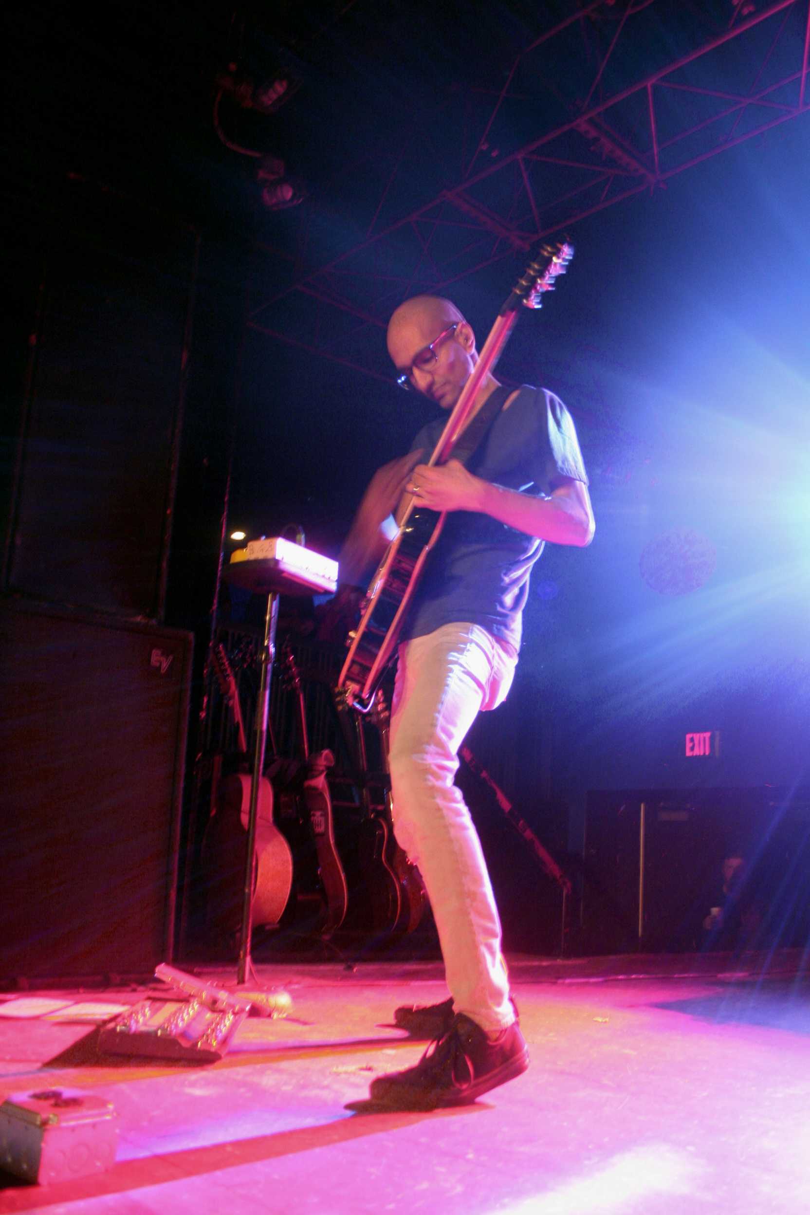 Guitarist Sameer Bhattacharya of Flyleaf onstage at Club Fever. Preface photo/Cecelia Roeder