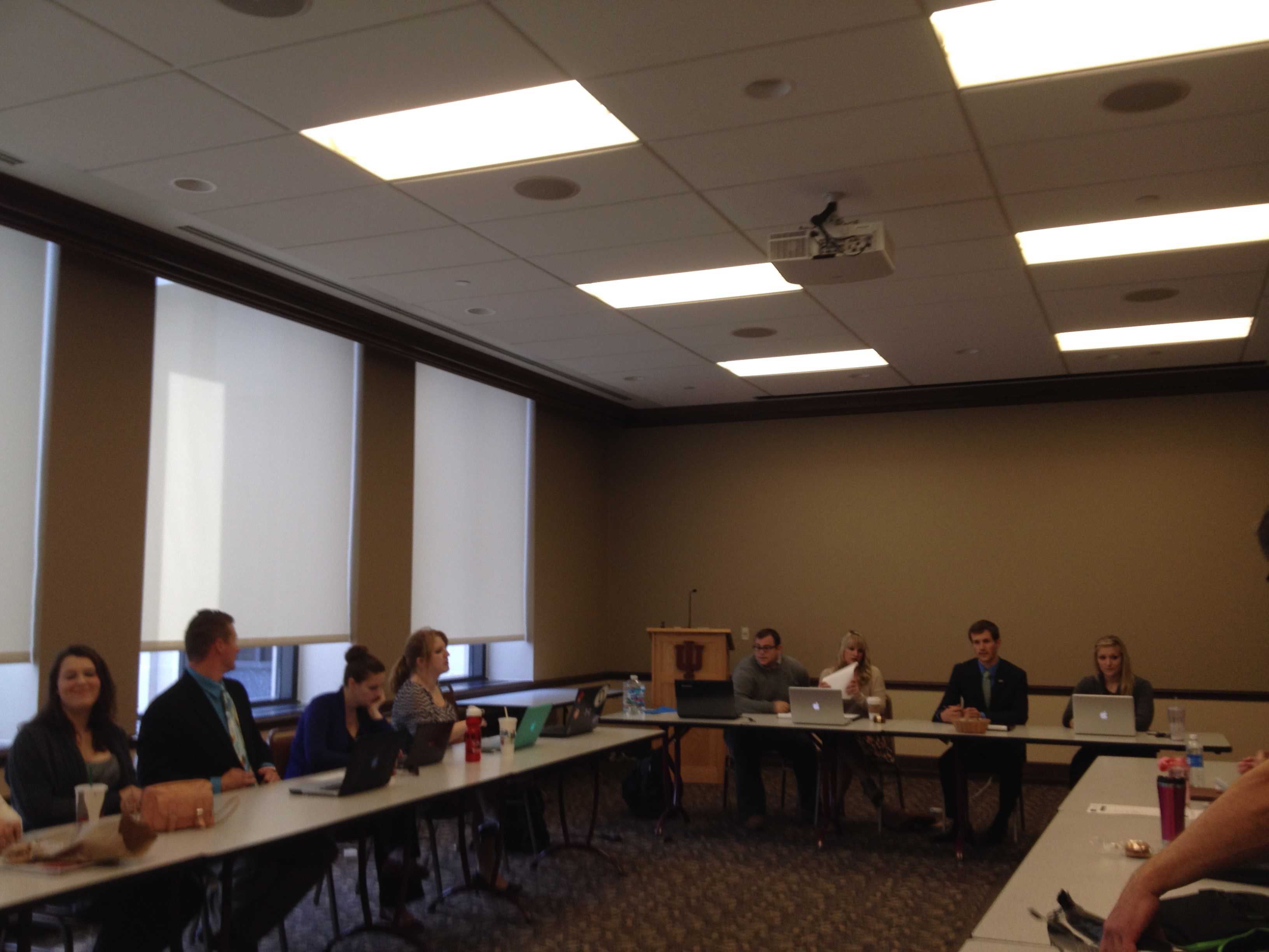 Student government in action at a weekly meeting. Preface photo/Ryan Lohman