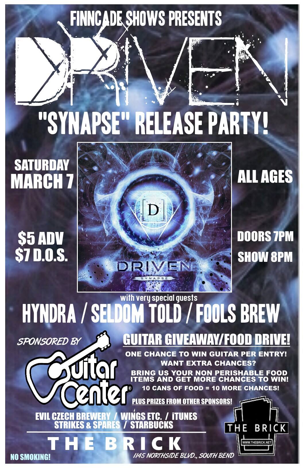 Flier for Driven’s album release party, courtesy of the band’s Facebook page.