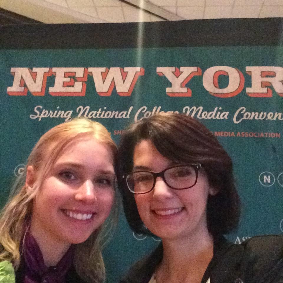 Amanda Barnett and Jordan Rae Lucas at the Spring National College Media Convention in New York City. Preface photo/Jordan Rae Lucas