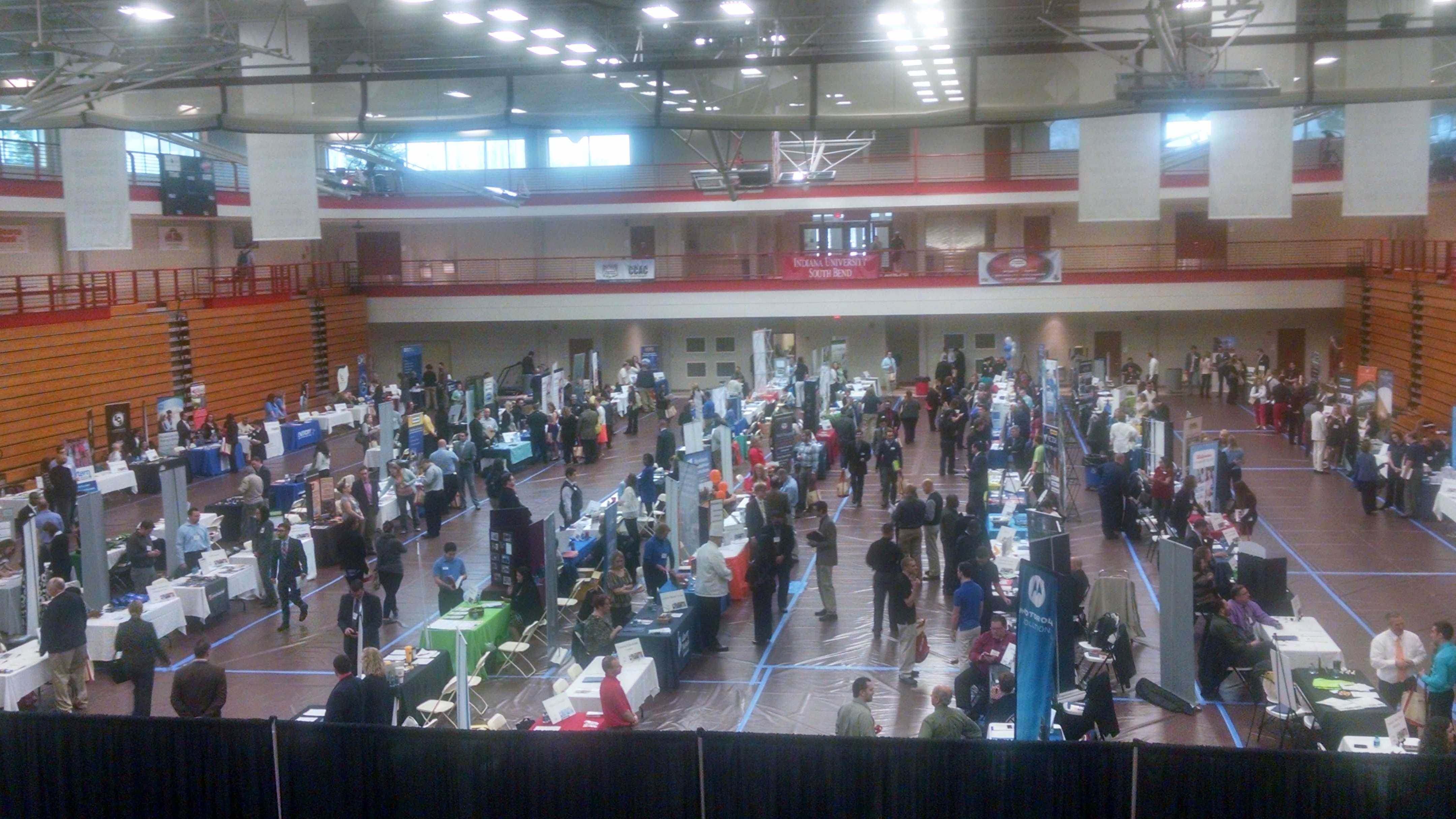 Students gather to meet with potential employers at the career fair. Preface photo/Christine Aiken