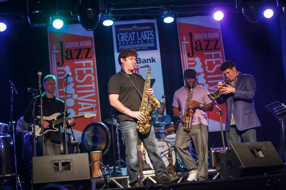 Saxophonist, Danny Lerman, jamming at last year’s Jazz Festival 