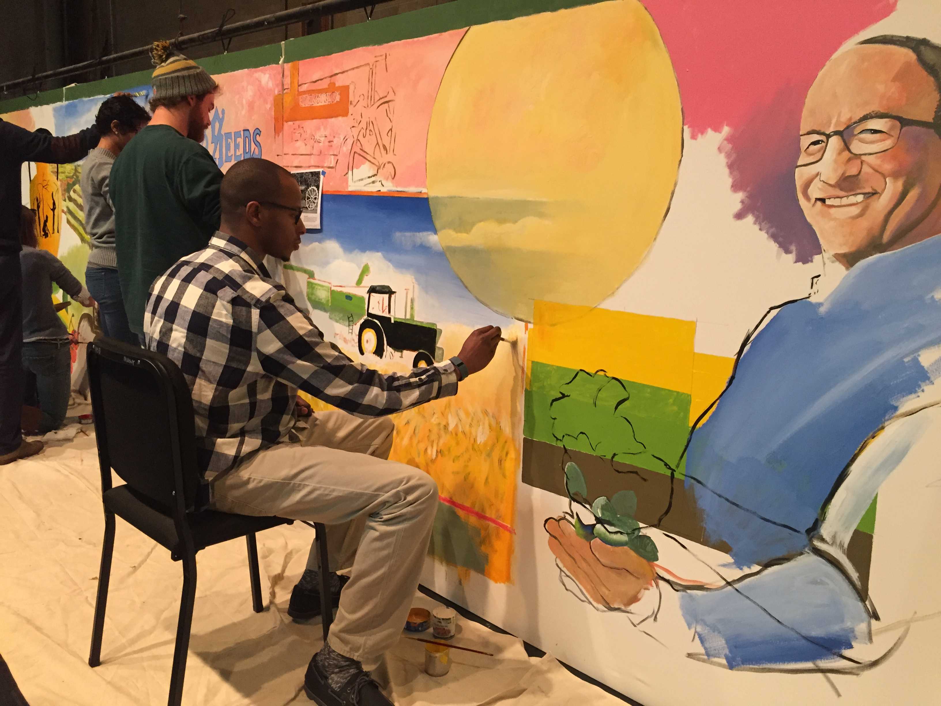 Students depict Robert Colangelo. Photo credit/Ryan Lohman