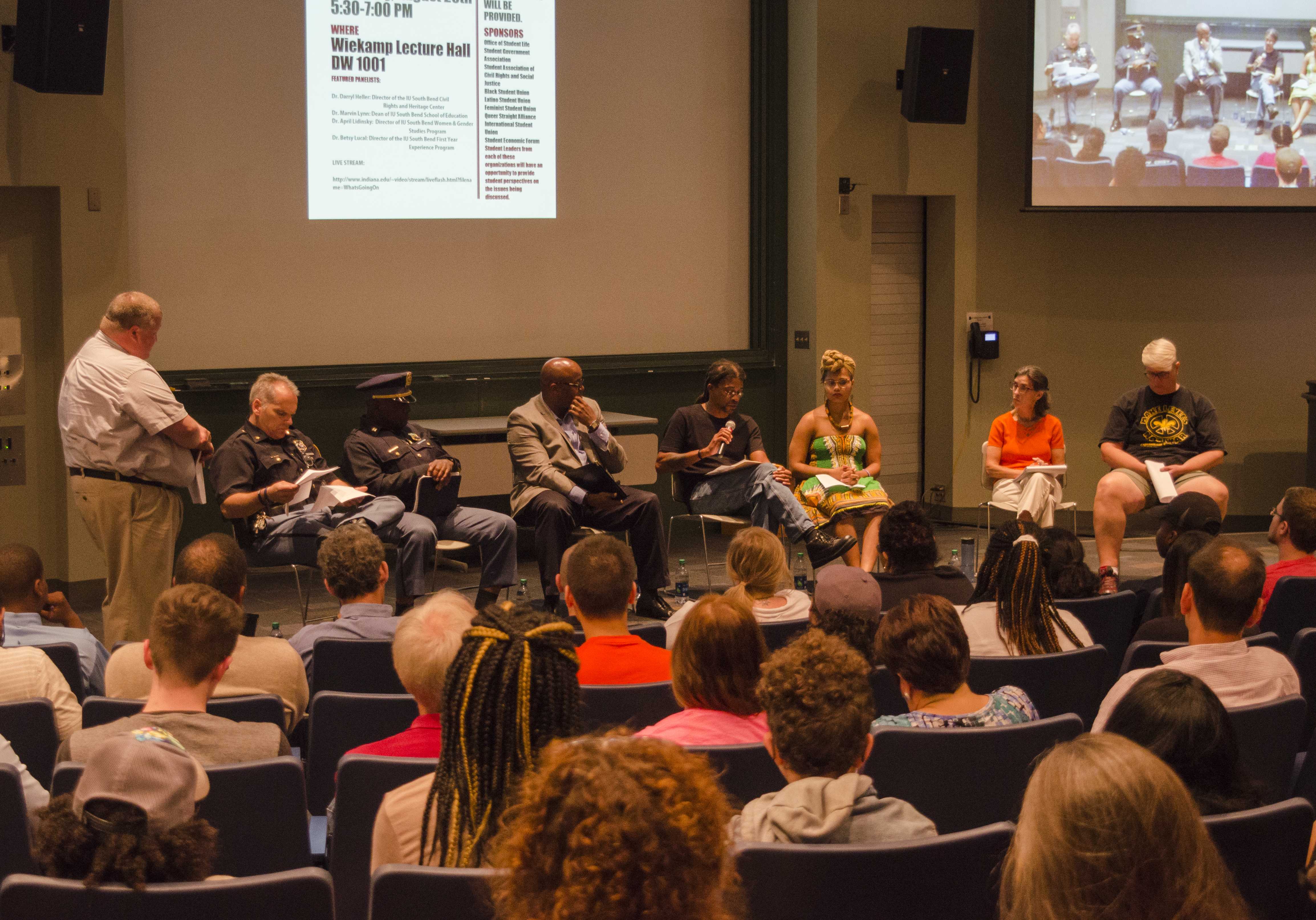 Dr. Darryl Heller speaks on the panel during the What’s Going On? Discussion on the Black Lives Matter Movement and the Resurgence of Social Activism in America. PHOTO/LEAH FICK