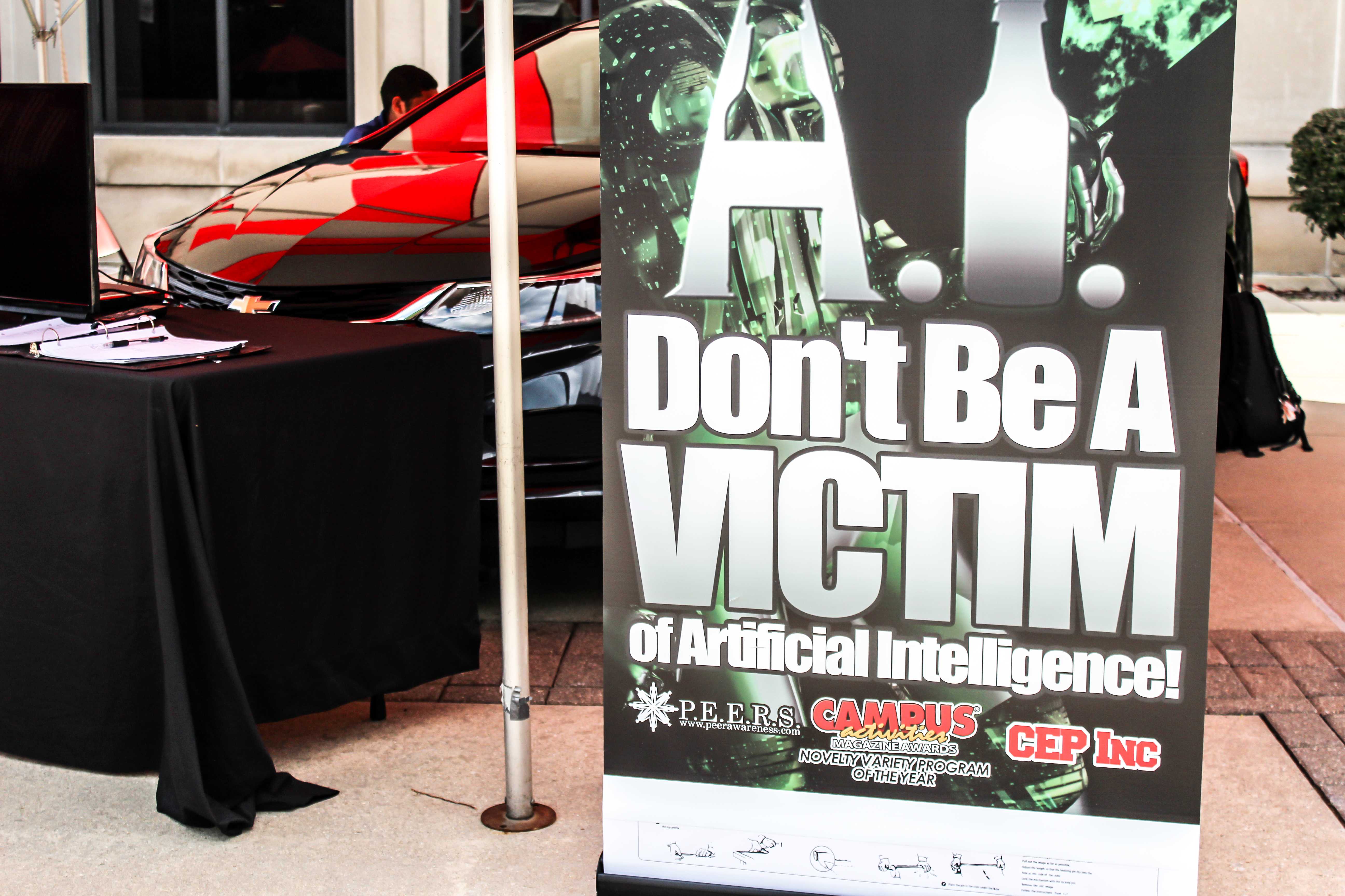 The DUI simulator sits outside The Grille on campus PHOTO/Joselyn Ellington