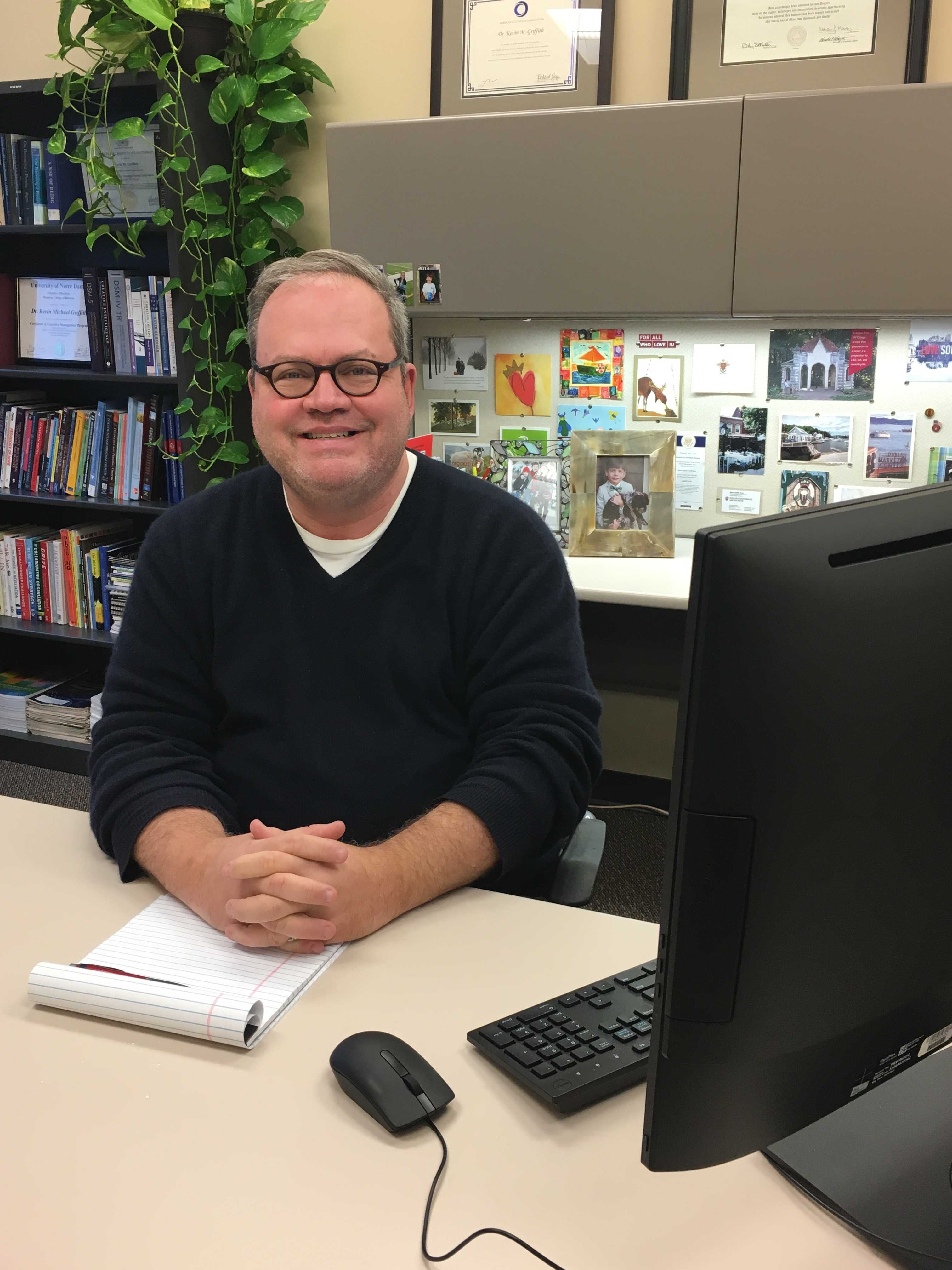 Dr. Kevin Griffith, Director Student Counseling Center at IUSB. Photo Credit/IU South Bend Bulletin