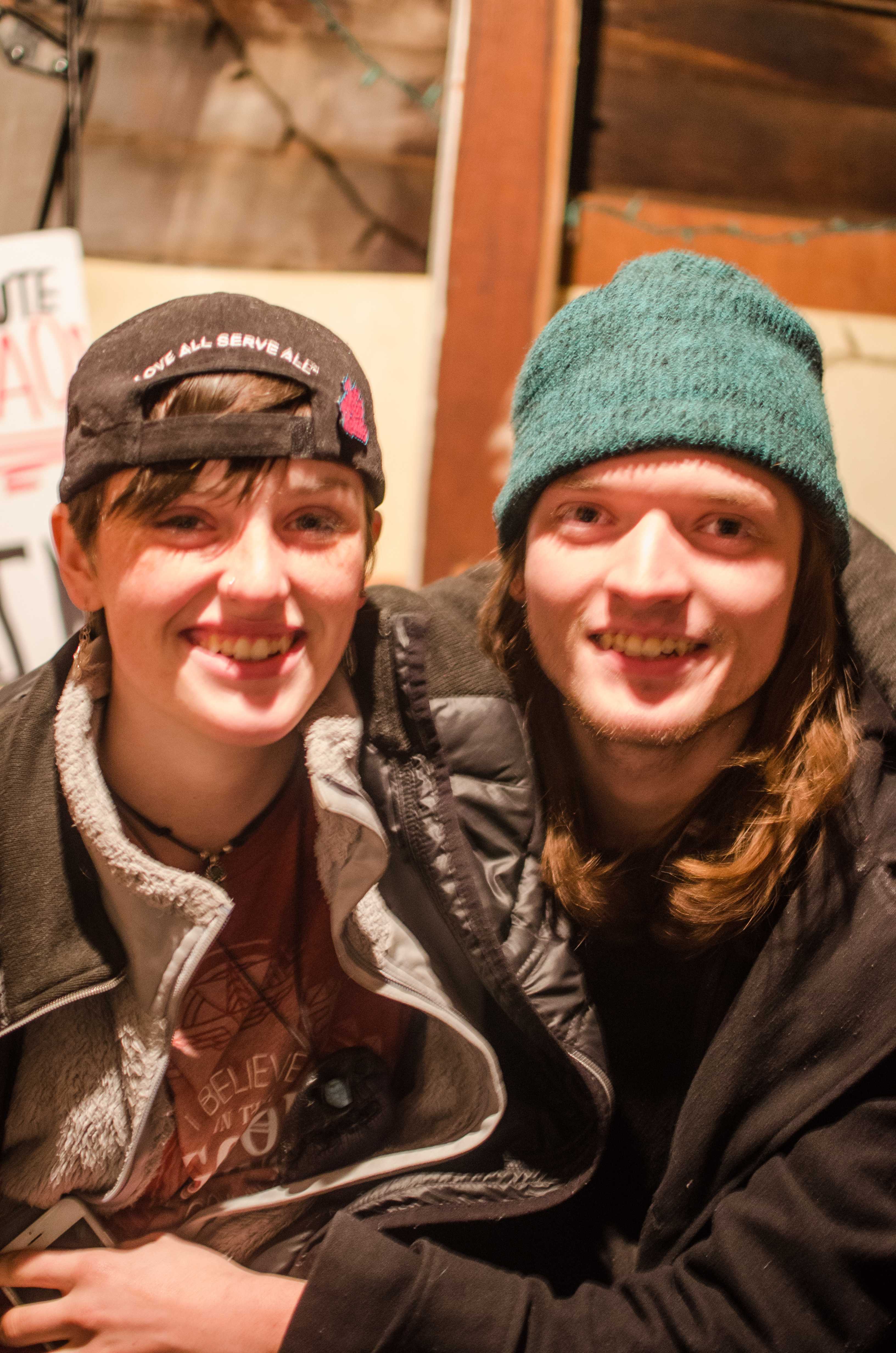 Liv Helmen, Freshman and Joe Squadroni, Sophmore – “The first Valentine’s Day we had together 2 years ago was pretty memorable. Joe called off work because they wouldn’t let him have the day off and we took the train to Chicago. This was the first time either of us had ever traveled without a parent, as ‘adults’. When we got there is was in the middle of a blizzard, so we got lost looking for our hotel, and had some interesting run-ins with some panhandlers. Once we did find the hotel, we stayed in for the night because after we thawed out, things really began to warm up.” 