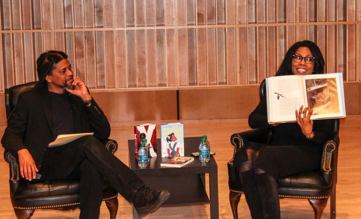 IUSB Civil Rights Heritage Center Director Dr. Darryl Heller accompanying Llyasah Shabazz, daughter of Malcolm X.
PHOTO/Joselyn Ellington