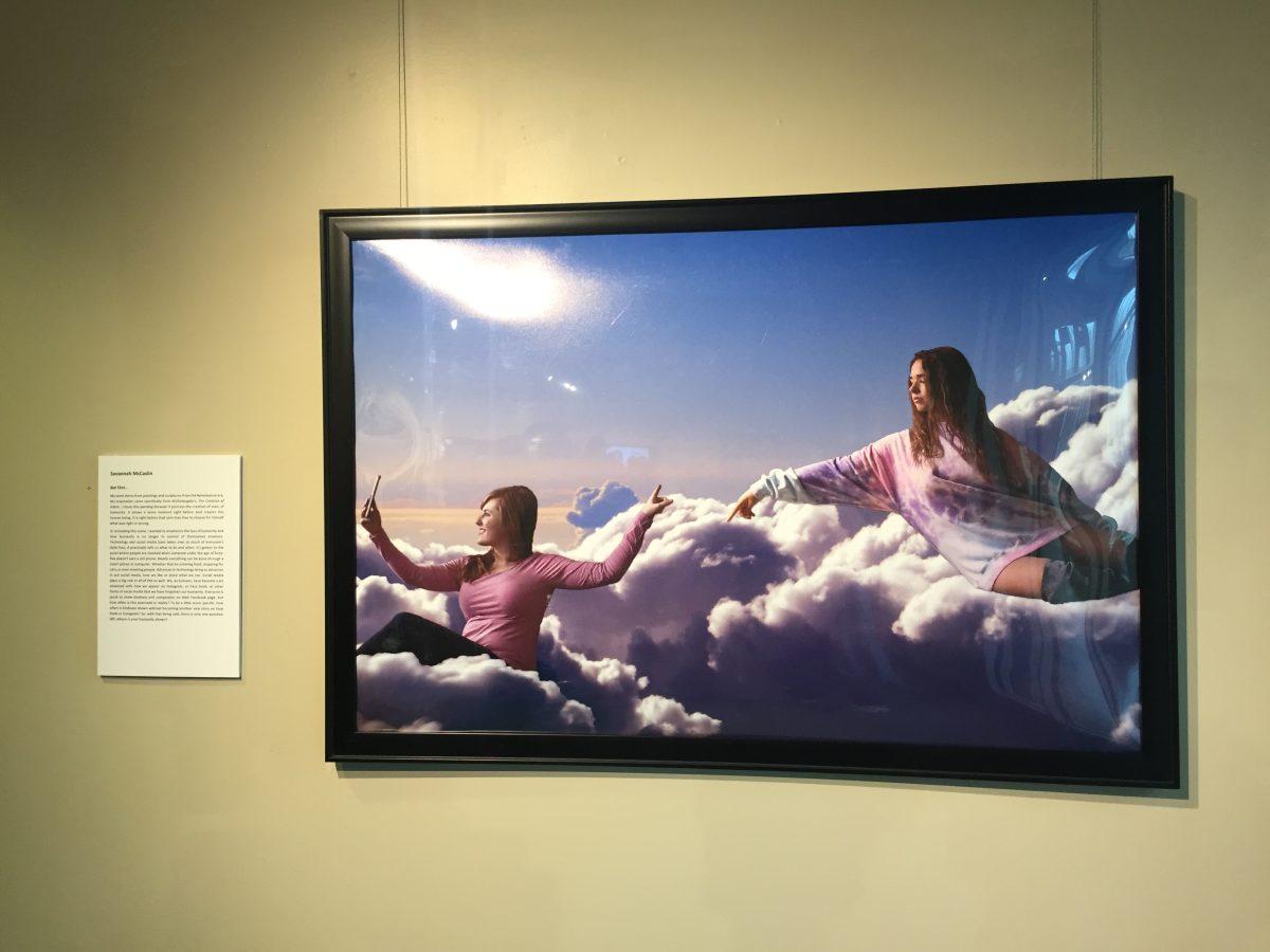 A piece by Savannah McCaslin titled, “But First…” PHOTO BY/Taylor Waldron