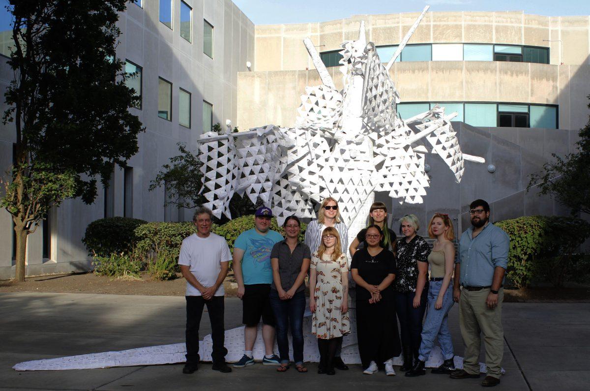 Art Club makes history with record-breaking paper mâché sculpture