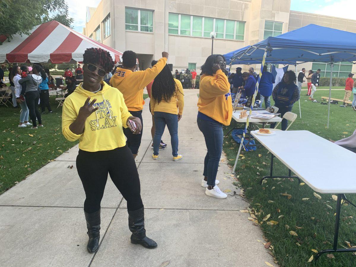 Tables set up at the BSU cookout. Photo by/TANNIA JOHNSON