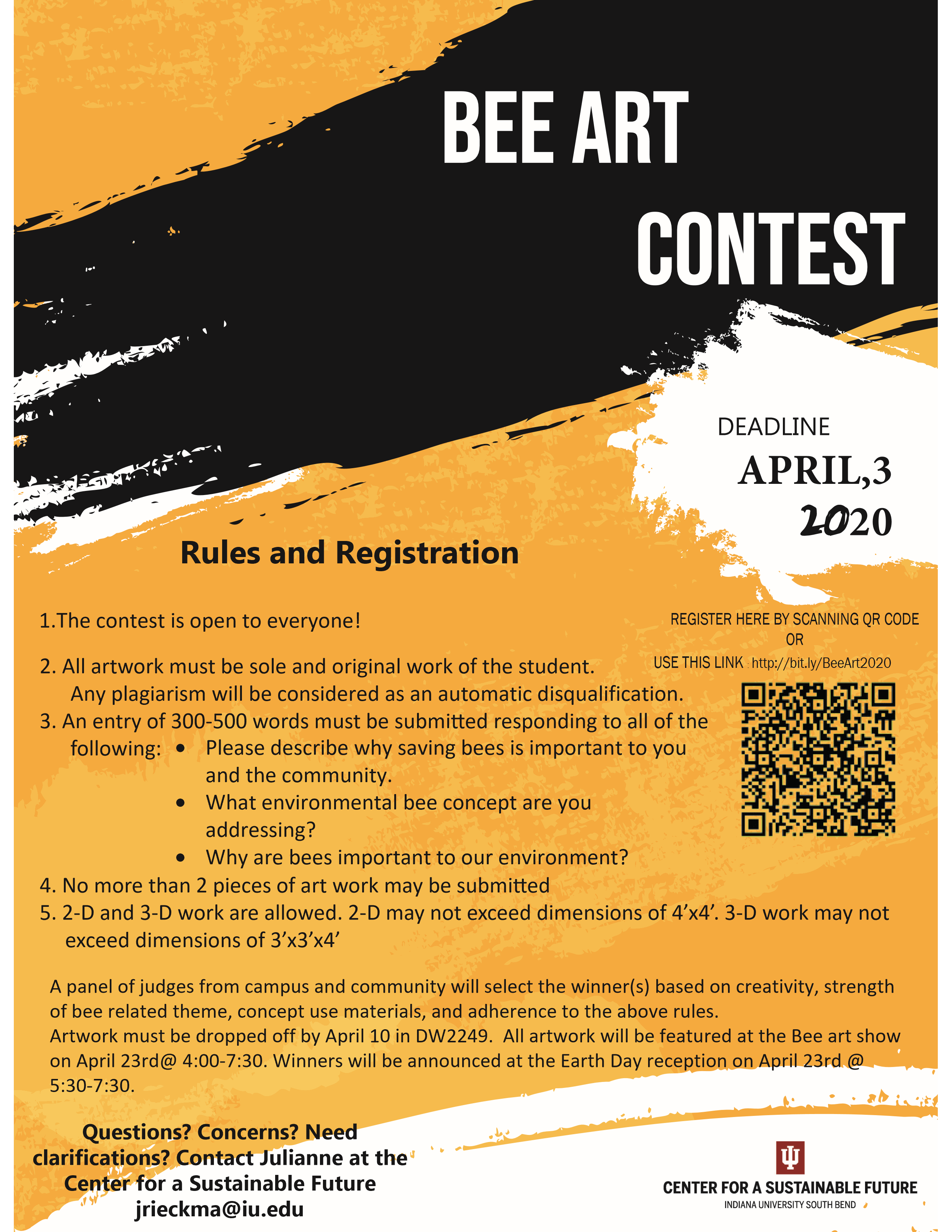 Bee Art Contest flyer 2020