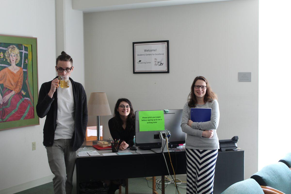 Some of the tutors, ready to help students in a variety of subjects. Photo by/KATE LUCE