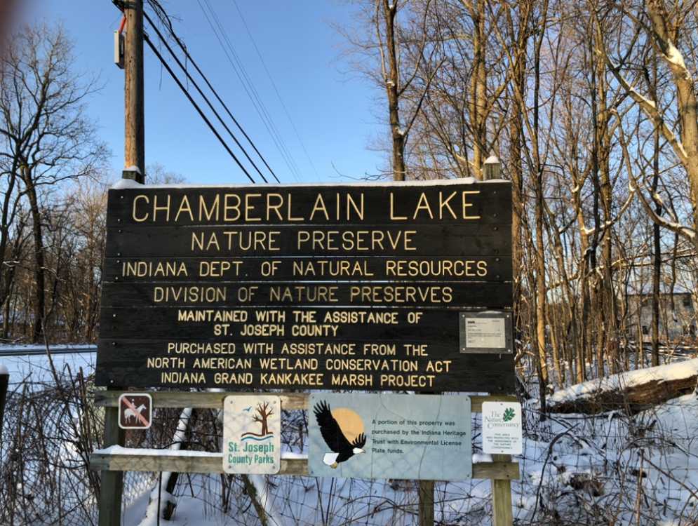 The sign inviting visitors to the nature preserve. Photo by/JOHN GRIFFEE