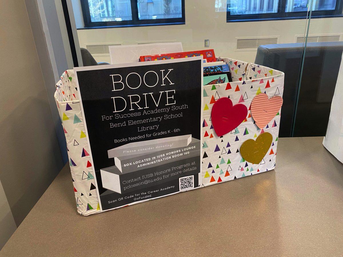 IUSB Book Drive Photo provided by Alyssa Foster.