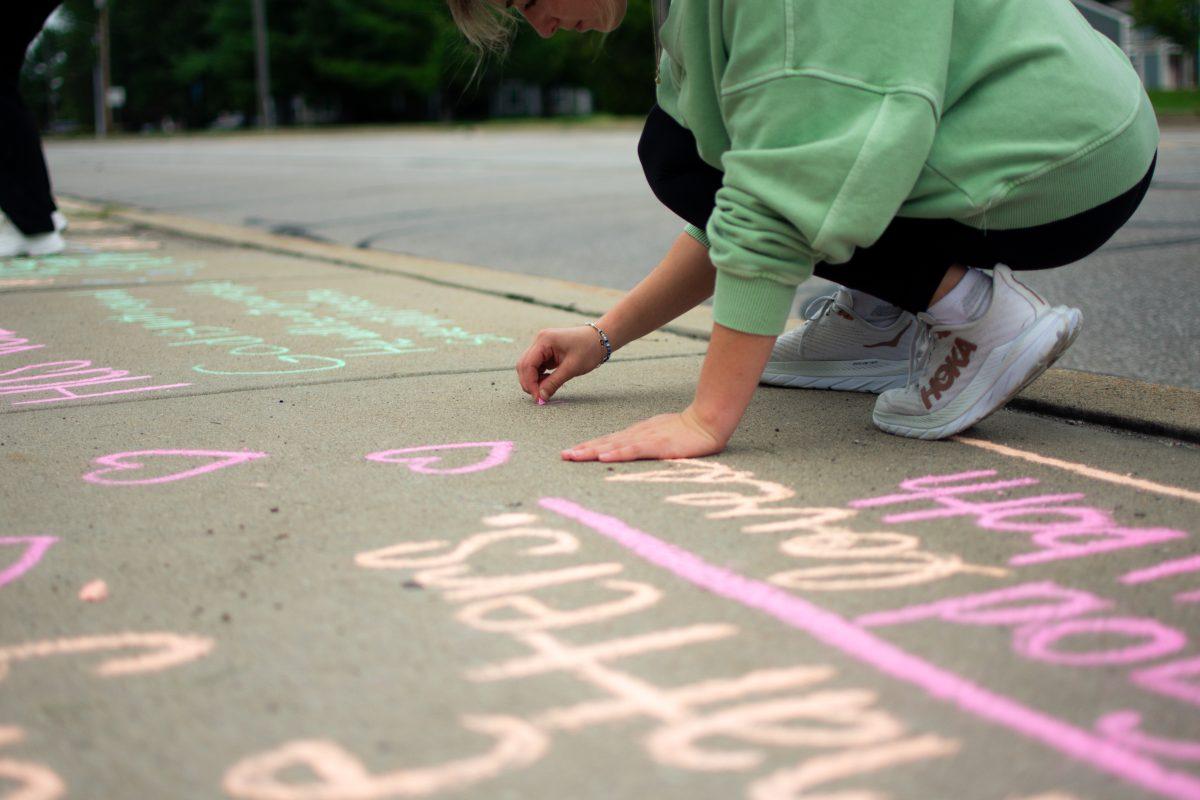 Hoosiers for Life chalk Planned Parenthood